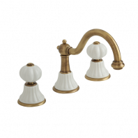 Смеситель для раковины Migliore Olivia ML.OLV-5812.BI.BR белый/бронза Смеситель для раковины Migliore Olivia ML.OLV-5812.BI.BR белый/бронза